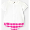 Baby Girl Embroidered Ruffle Bloomer Set, White & Pink - Mixed Apparel Set - 2