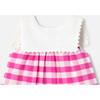 Baby Girl Gingham Dress, White & Pink - Dresses - 3