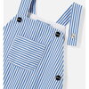 Baby Boy Short Overalls, Blue & White - Overalls - 4