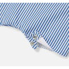 Baby Boy Short Overalls, Blue & White - Overalls - 5