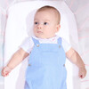 Baby Boy Short Overalls, Blue & White - Overalls - 6