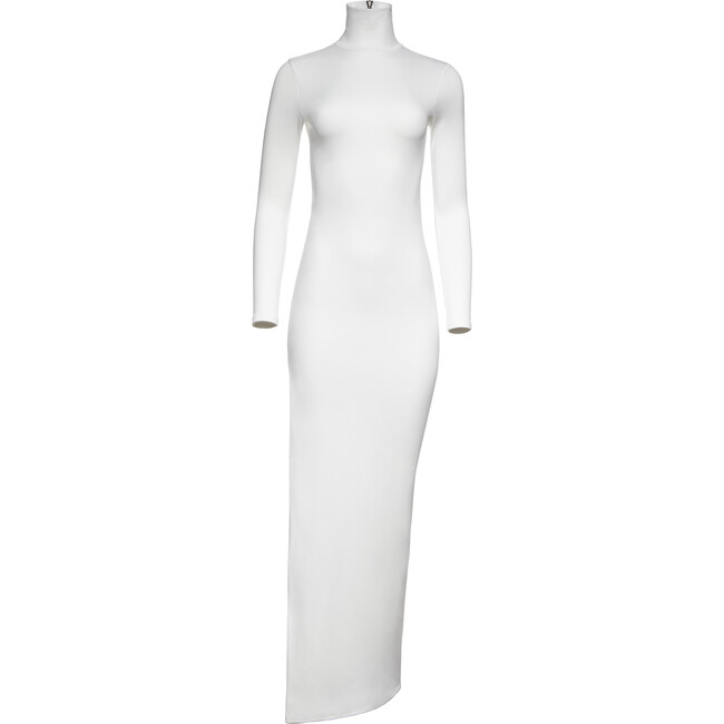 Women's Monica Turtleneck Long-Sleeve Leg-Slit Maternity Maxi Dress, Ivory