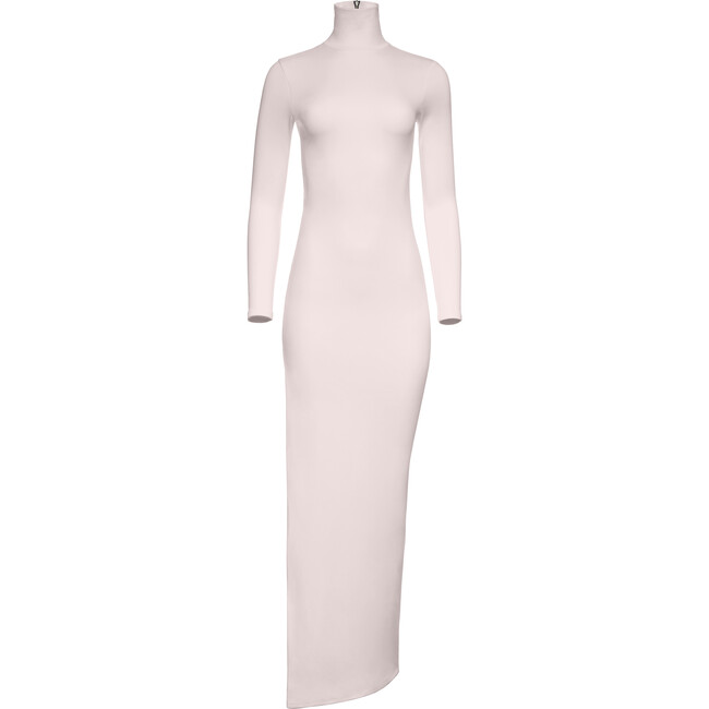 Women's Monica Turtleneck Long-Sleeve Leg-Slit Maternity Maxi Dress, Pink