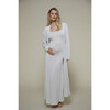 Women's Cloud Lounge Maternity Robe, Heather Grey - Loungewear - 2