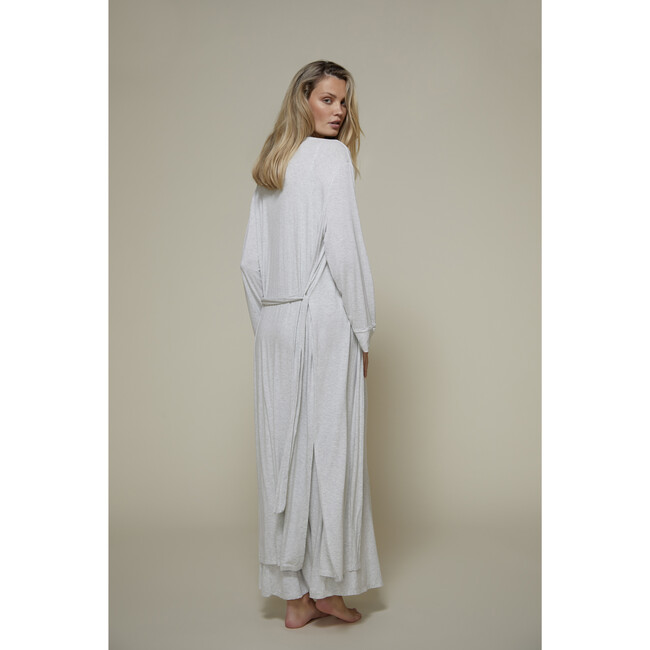 Women's Cloud Lounge Maternity Robe, Heather Grey - Loungewear - 7