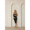 Women's Brigitte Lightweight Maternity Midi Dress, Black - Dresses - 6
