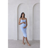 Women's Brigitte Lightweight Maternity Midi Dress, Blue - Dresses - 4