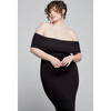 Women's Bianca Off-Shoulder Maternity Dress, Black - Dresses - 2