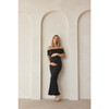 Women's Bianca Off-Shoulder Maternity Dress, Black - Dresses - 3