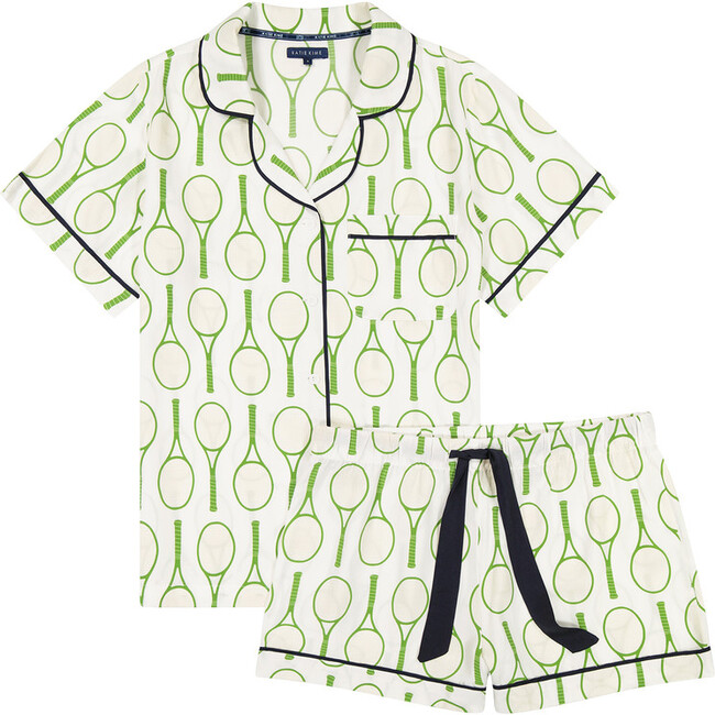 Womens Tennis Time Pajama Shorts Set