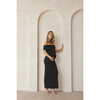Women's Bianca Off-Shoulder Maternity Dress, Black - Dresses - 5