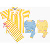 *Exclusive* Retro Stripe Kids Pajamas, Blue Stripe - Pajamas - 3