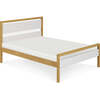 Quadra Full Bed - White & Natural - Beds - 1 - thumbnail