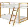 Quadra Bunk Bed - Twin, White & Natural - Beds - 1 - thumbnail