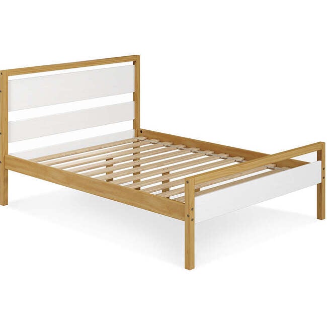 Quadra Full Bed - White & Natural - Beds - 5