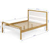 Quadra Full Bed - White & Natural - Beds - 6