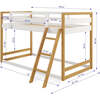 Quadra Bunk Bed - Twin, White & Natural - Beds - 5