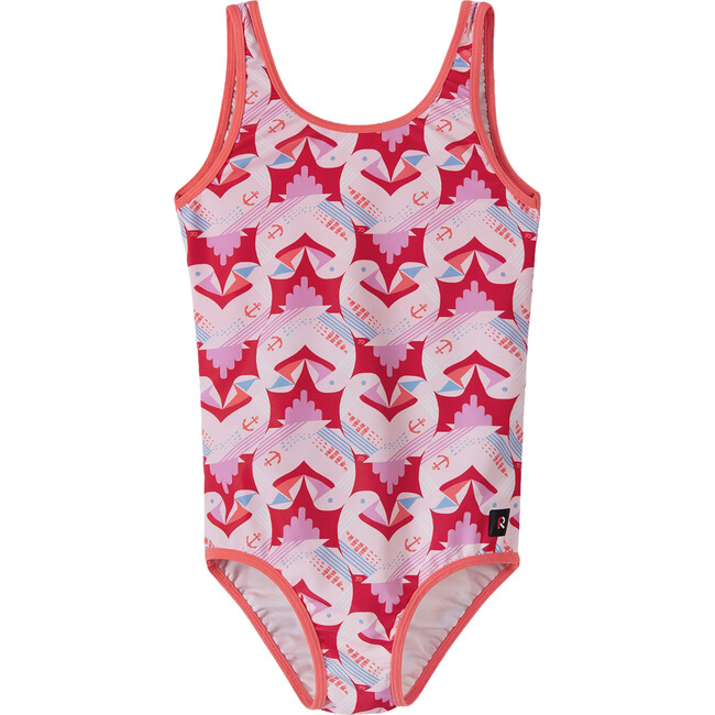 Uimaan Print Swimsuit, Misty Red