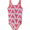 Uimaan Print Swimsuit, Misty Red - One Pieces - 1 - thumbnail