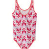 Uimaan Print Swimsuit, Misty Red - One Pieces - 2