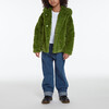 Goldie Kids Moss Green Faux Fur Coat - Faux Fur Coats - 2