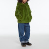 Goldie Kids Moss Green Faux Fur Coat - Faux Fur Coats - 3
