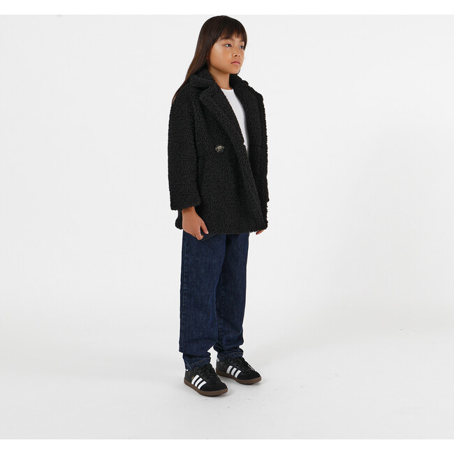 Anouck Kids Noir Vegan Shearling Coat - Faux Fur Coats - 3