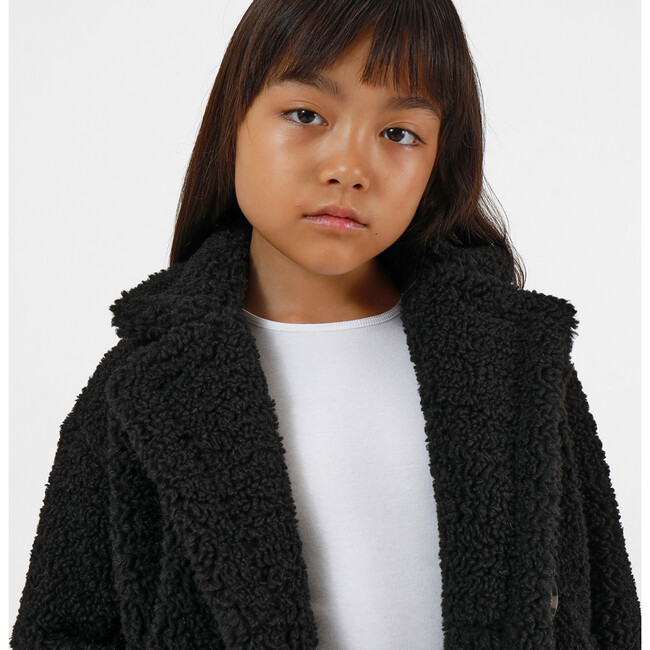 Anouck Kids Noir Vegan Shearling Coat - Faux Fur Coats - 5