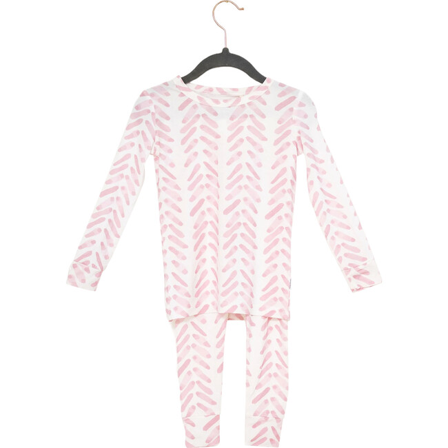 Watercolor Leaf Pajamas, Pink