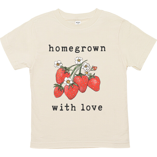Home Grown with Love (Strawberry Edition) Unbleached Toddler Tee