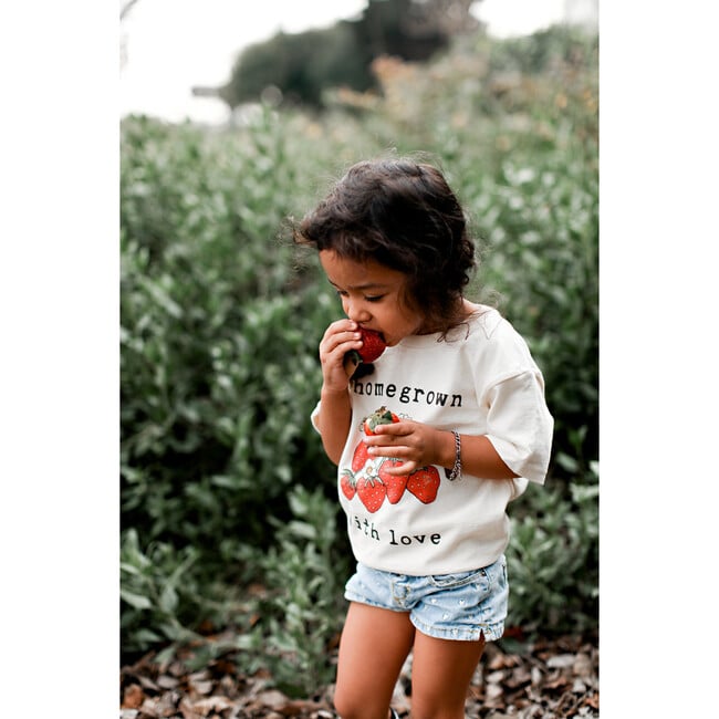 Home Grown with Love (Strawberry Edition) Unbleached Toddler Tee - T-Shirts - 2