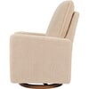 Cali Pillowback Shearling Swivel Glider, Chai & Dark Wood Base - Nursery Chairs - 5