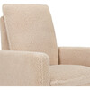 Cali Pillowback Shearling Swivel Glider, Chai & Dark Wood Base - Nursery Chairs - 6