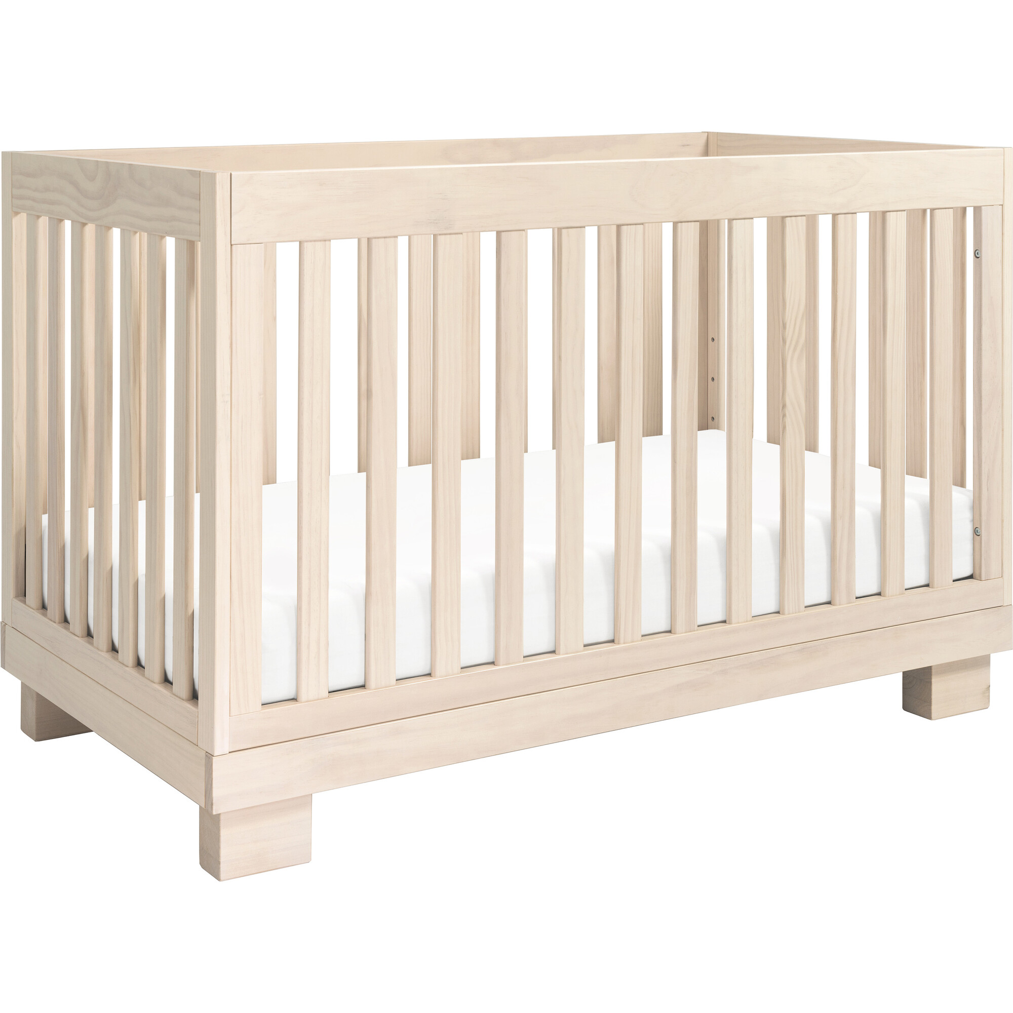Modo 3-In-1 Convertible Crib & Toddler Bed Conversion Kit, Washed Natural - Cribs - 1