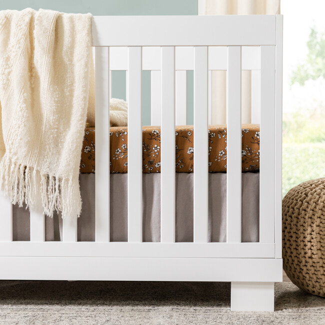 Modo 3-In-1 Convertible Crib with Toddler Bed Conversion Kit, White - Cribs - 3