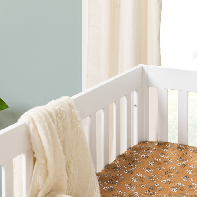 Modo 3-In-1 Convertible Crib with Toddler Bed Conversion Kit, White - Cribs - 4