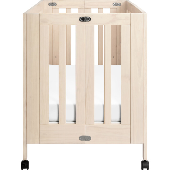 Maki Full-Size Portable Folding Crib with Toddler Bed Conversion Kit, Natural - Cribs - 8