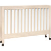 Maki Full-Size Portable Folding Crib with Toddler Bed Conversion Kit, Natural - Cribs - 9