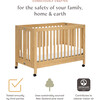 Maki Full-Size Portable Folding Crib With Toddler Bed Conversion Kit, Honey - Cribs - 4