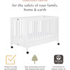 Maki Full-Size Portable Folding Crib with Toddler Bed Conversion Kit, White - Cribs - 5