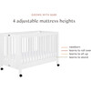 Maki Full-Size Portable Folding Crib with Toddler Bed Conversion Kit, White - Cribs - 6