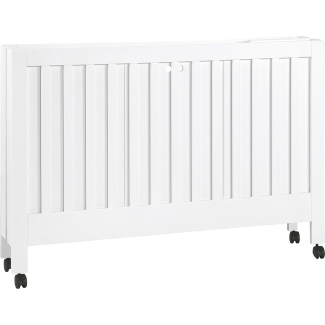 Maki Full-Size Portable Folding Crib with Toddler Bed Conversion Kit, White - Cribs - 8