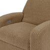 Nami Electronic & Swivel Glider Recliner With USB Port, Cortado Shearling & Light Wood Base - Nursery Chairs - 9