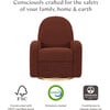 Nami Electronic & Swivel Glider Recliner With USB Port, Rouge Teddy Loop & Light Wood Base - Nursery Chairs - 5