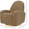 Nami Electronic & Swivel Glider Recliner With USB Port, Cortado Shearling & Light Wood Base - Nursery Chairs - 11