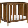 Gelato 4-in-1 Convertible Mini Crib, Natural Walnut & Gold Feet - Cribs - 1 - thumbnail