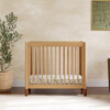 Gelato 4-in-1 Convertible Mini Crib, Honey & Vegan Tan Leather Feet - Cribs - 2