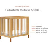 Gelato 4-in-1 Convertible Mini Crib, Honey & Vegan Tan Leather Feet - Cribs - 5