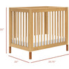 Gelato 4-in-1 Convertible Mini Crib, Honey & Vegan Tan Leather Feet - Cribs - 11