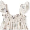 Tea Party Picnic Organic Muslin Smocked Dress & Bloomer Set, Florals - Bloomers - 2